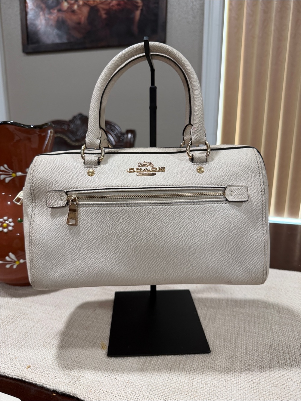 Coach Rowan pebble Leather hand bag